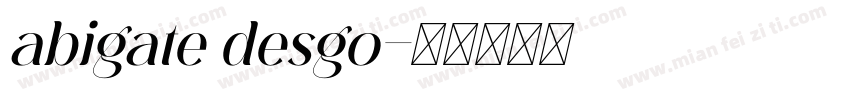 abigate desgo字体转换